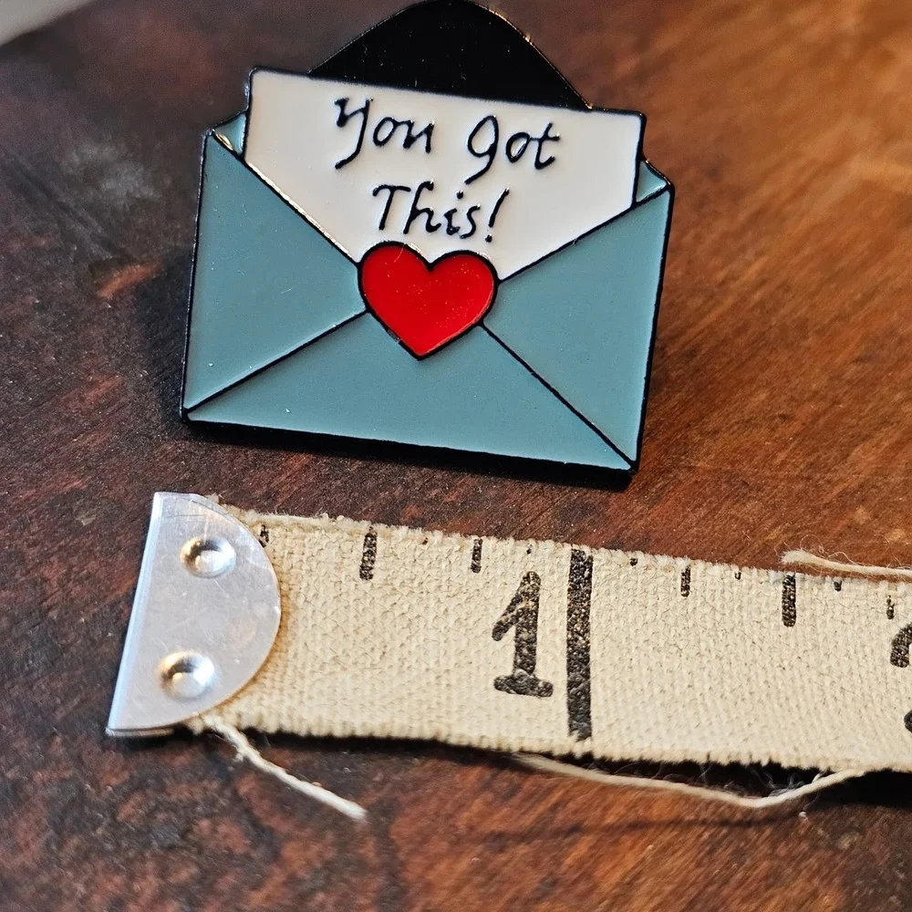 Unbranded Lapel Pin Unisex OS Blue You Got This Envelope Heart Soft Enamel